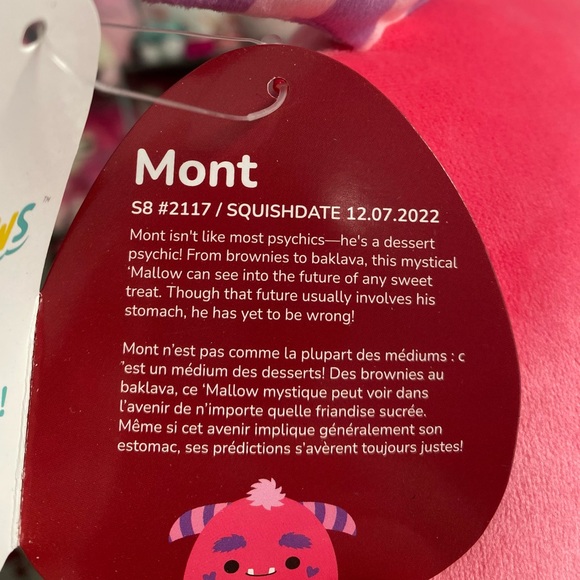 ๐ Mont the Monster 8โ Valentines Squishmallows 2024 - Picture 4 of 5